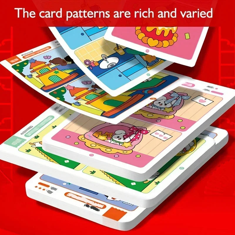 An educational finding game, reusable wiping paper for focus and attention training Painting books!