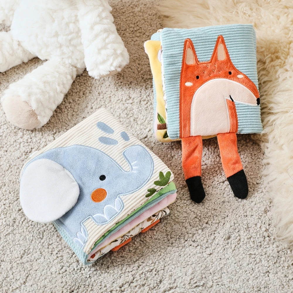 Baby Montessori Toy Soft Baby Book 3D Touch Feel High Contrast Cloth