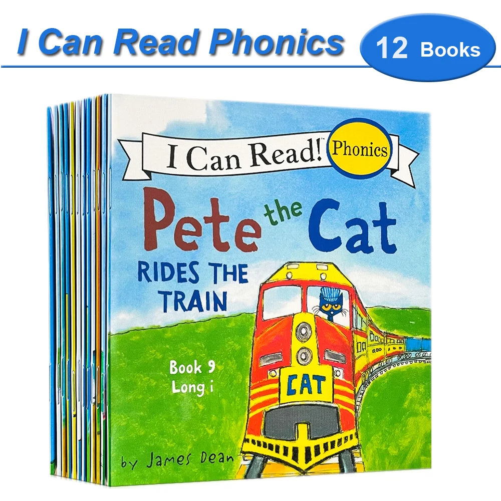 I Can Read Phonics 12 Books/Set My Very First Picture Books English Story Pocket Book for Children