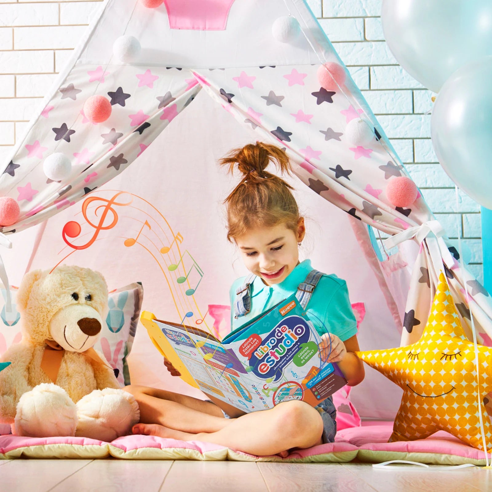 English Spanish Language Reading Book Multifunction Reading Machine Learning for Kid Early Education E-Book Teaching Toys Gifts