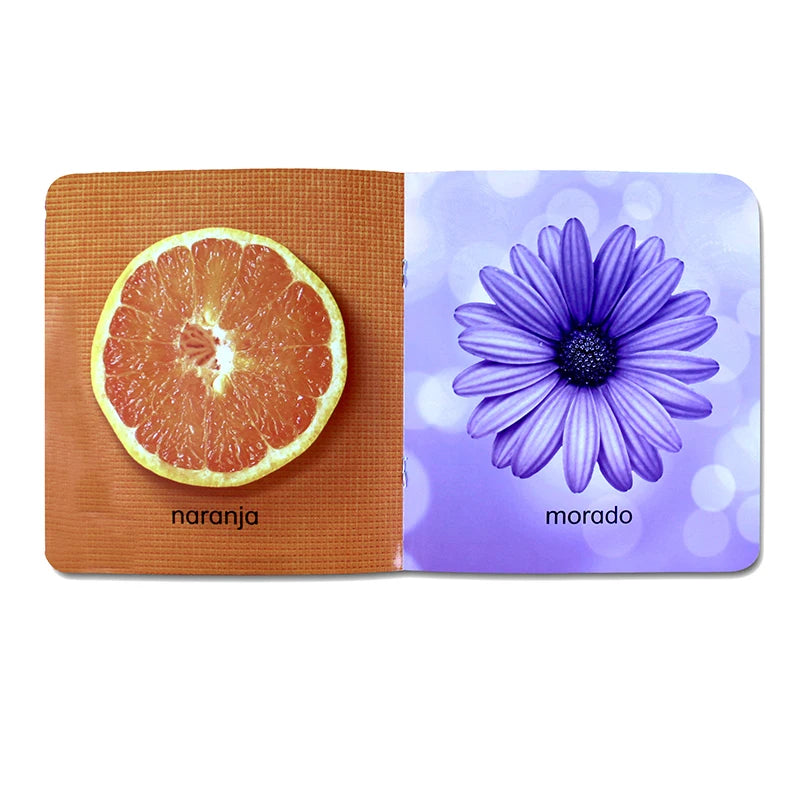 12Pcs/set Children Learning Picture Books in Spanish. Shape/Animal/Vegetable/Fruit/Color/ Words for Kids Book