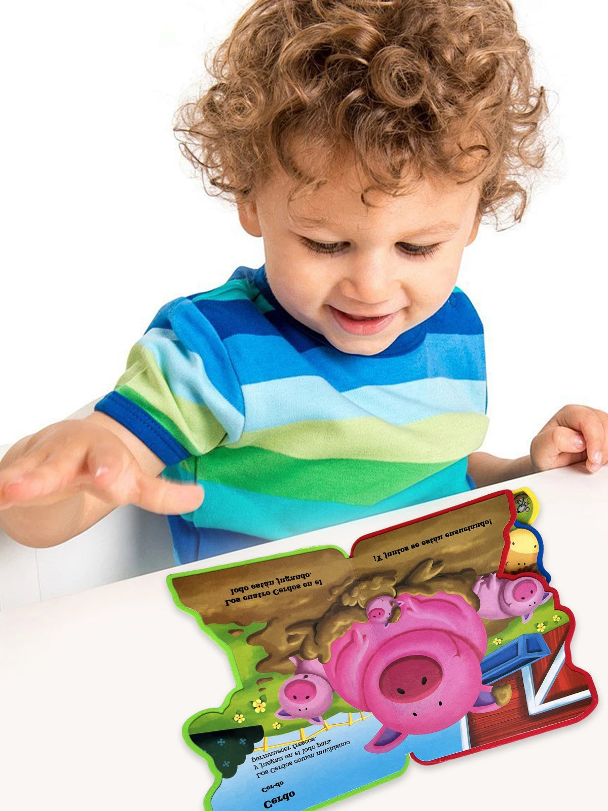 Spanish Children's Sponge Storybook 2-5 Years Cute Animal Illustrations Cognitive Enhancement