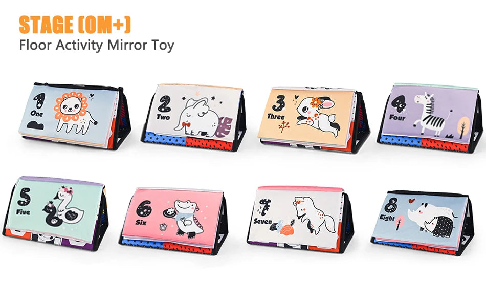 Baby Cloth Book with Distorting Mirror Soft Cartoon