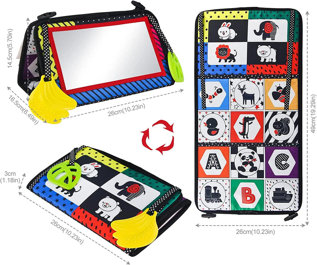 Baby Cloth Book with Distorting Mirror Soft Cartoon
